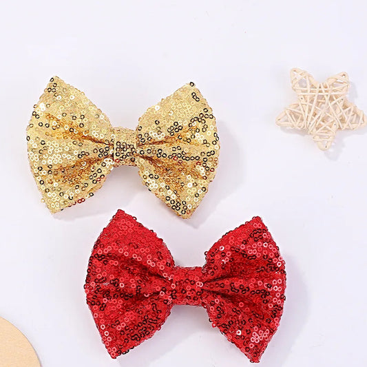Proplady Party Combo (Set of 2) Shiny Bow Party Hair Clips