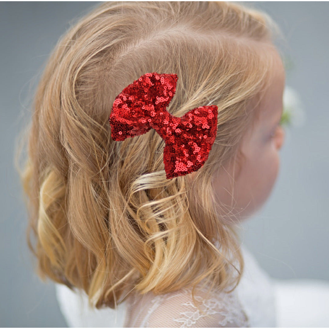 Proplady Party Combo (Set of 2) Shiny Bow Party Hair Clips