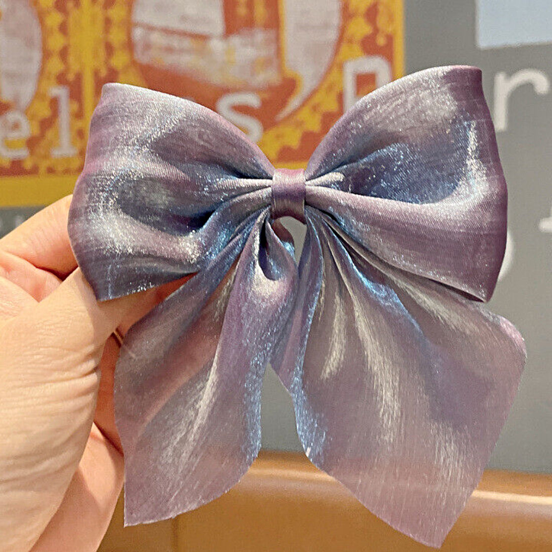 Proplady Stylish Wide Organza Bow Hair Clip