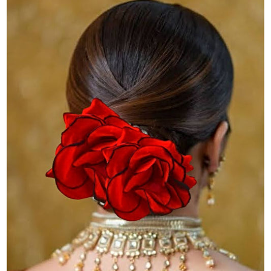 Wedding Combo (Set of 2) Red Roses Bridal Bun Juda Stick Pins