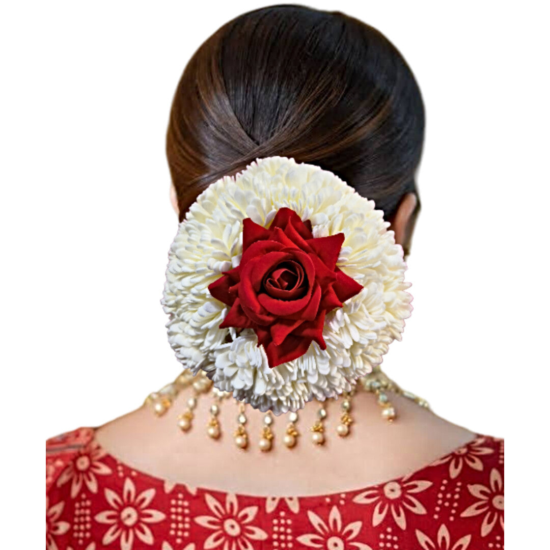 Mogra & Roses Embellished Jumbo Full Cover Bridal Hair Gajra