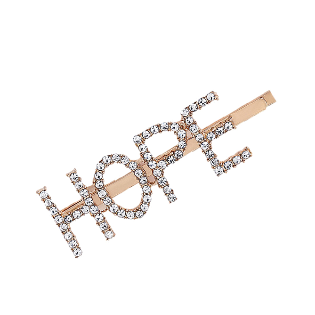 Proplady Stylish Embellished HOPE Letter Hair Pins