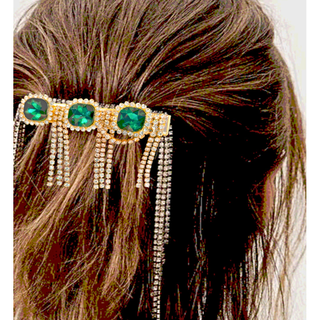 Proplady Stylish (Set of 2) Embellished Hair Pins with Latkans