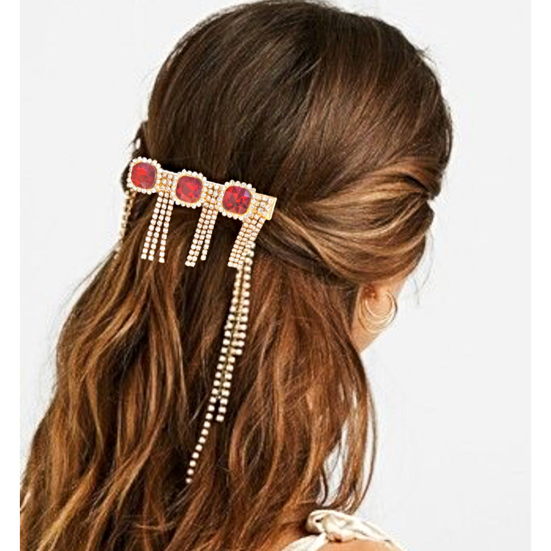 Proplady Stylish (Set of 2) Embellished Hair Pins with Latkans