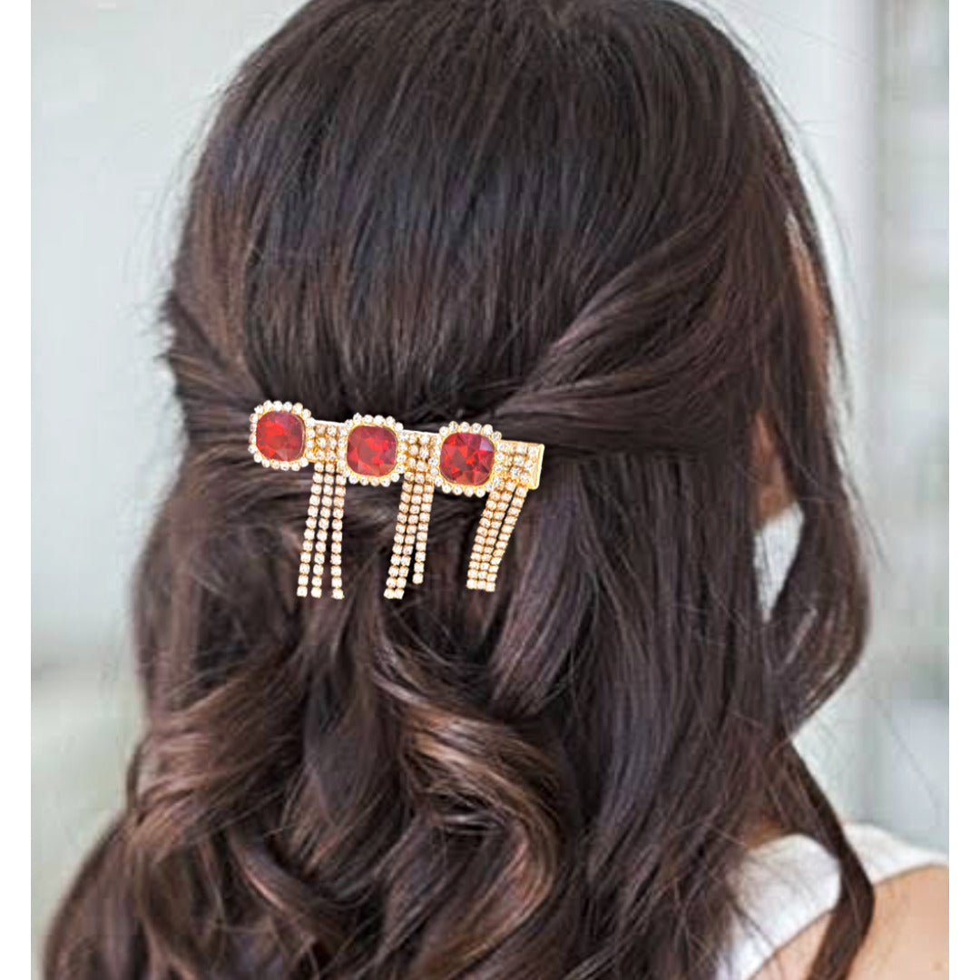 Proplady Stylish (Set of 2) Embellished Hair Pins with Latkans