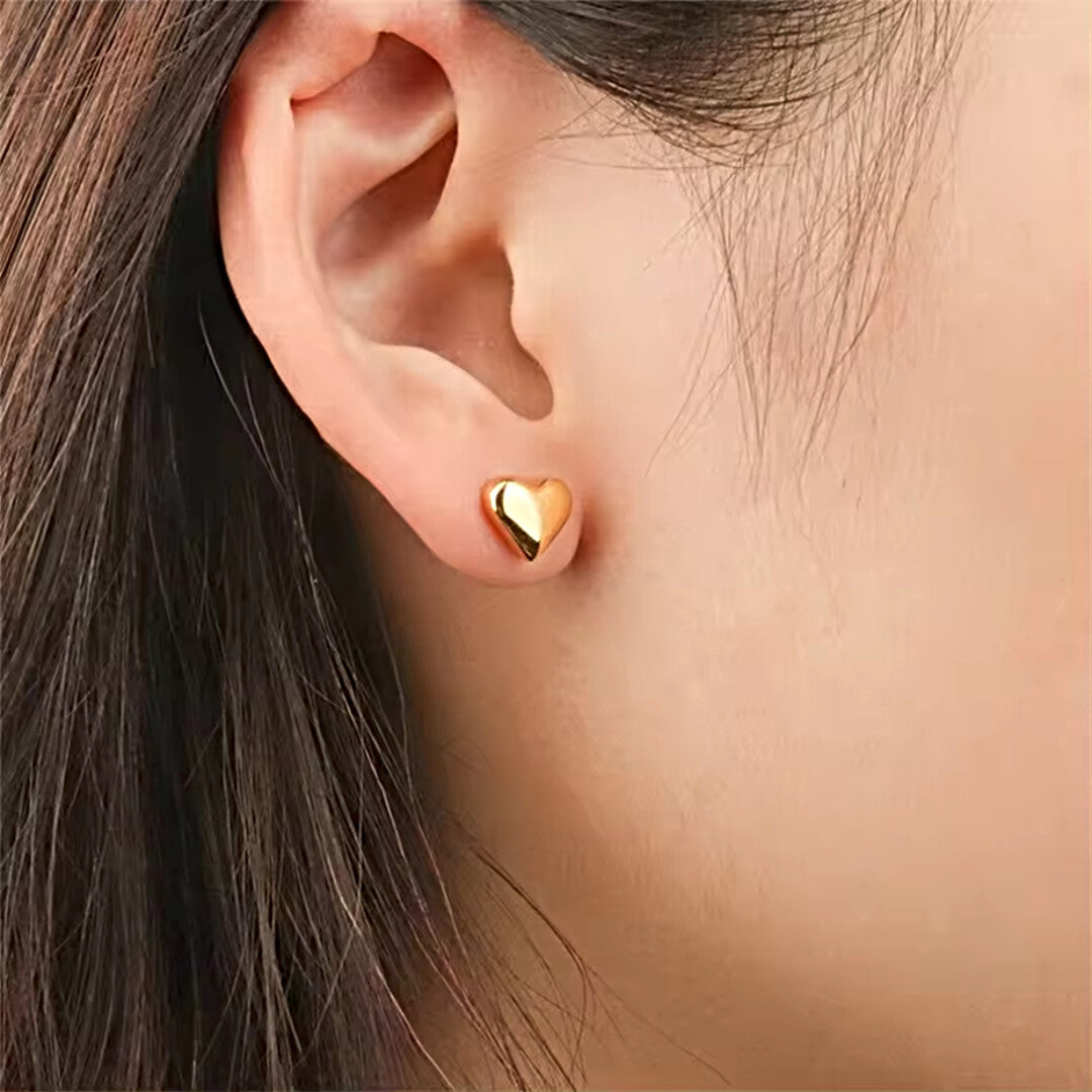 Korean Collection Heart Stud Earrings