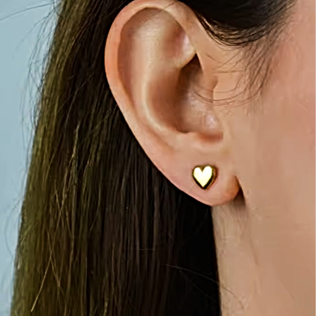 Korean Collection Heart Stud Earrings