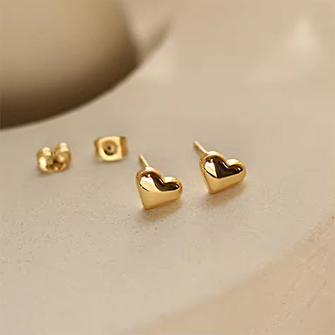 Korean Collection Heart Stud Earrings