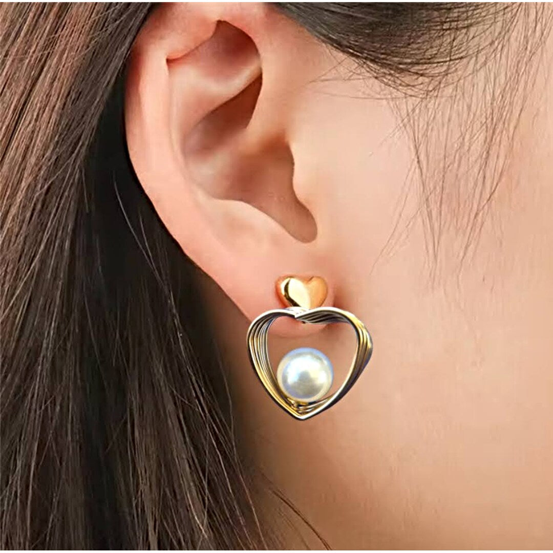 Korean Bling Combo (Pair of 3) Golden Stud Earrings
