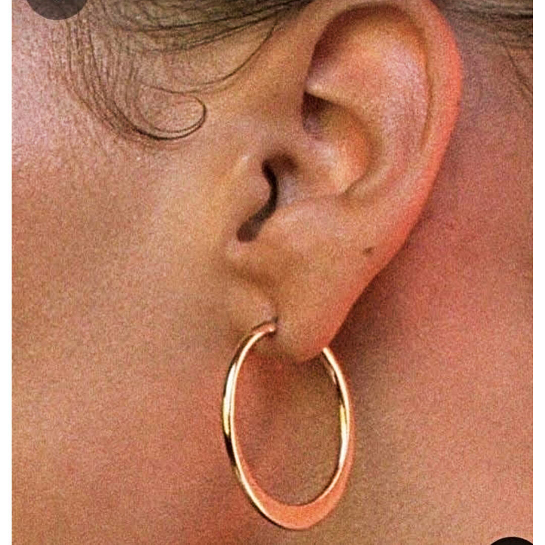 Korean Collection Golden Hoop Earrings