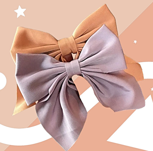 Proplady Combo (Set of 2) Wide Satin Bow Hair Clips