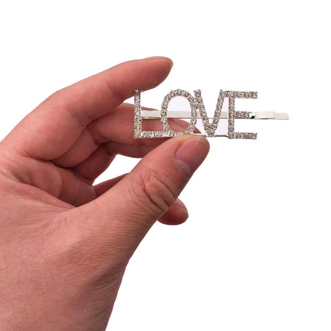 Proplady Stylish Embellished LOVE Letter Hair Pins