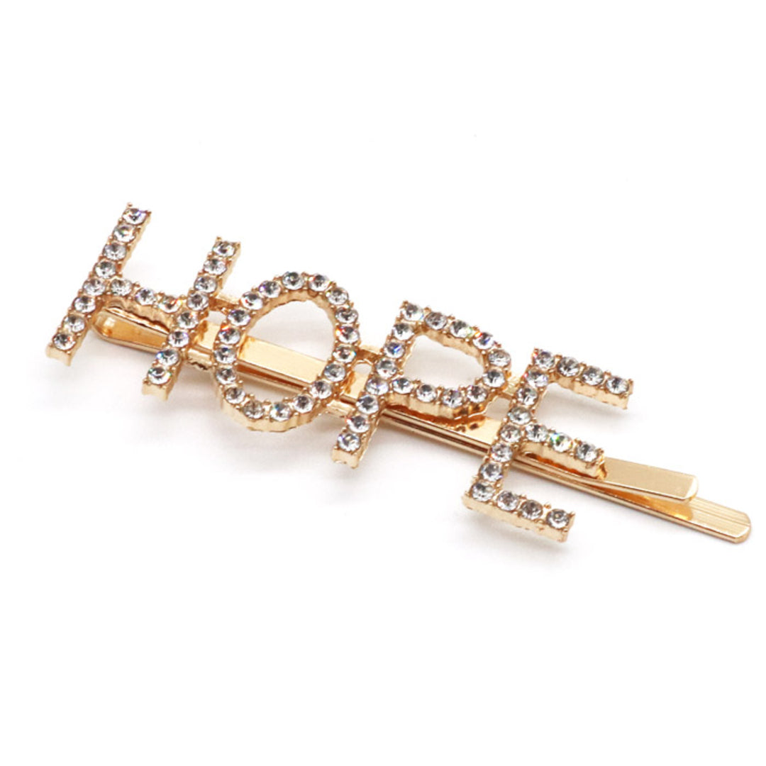 Proplady Stylish Embellished HOPE Letter Hair Pins