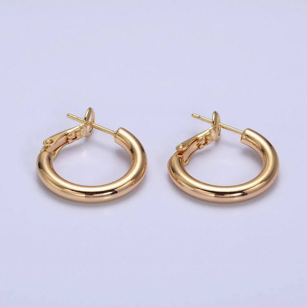 Korean Collection Golden Hoop Earrings