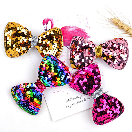 Proplady Party Combo (Set of 4) Shiny Bow Party Hair Clips