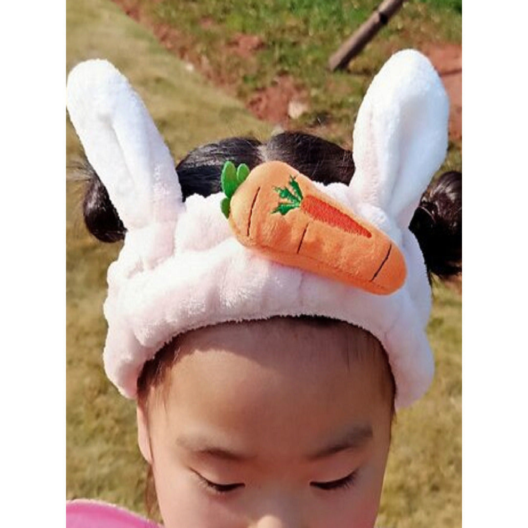 Proplady Stylish Ultra Soft Fur Bunny Ears Carrot Head Band Hair Band