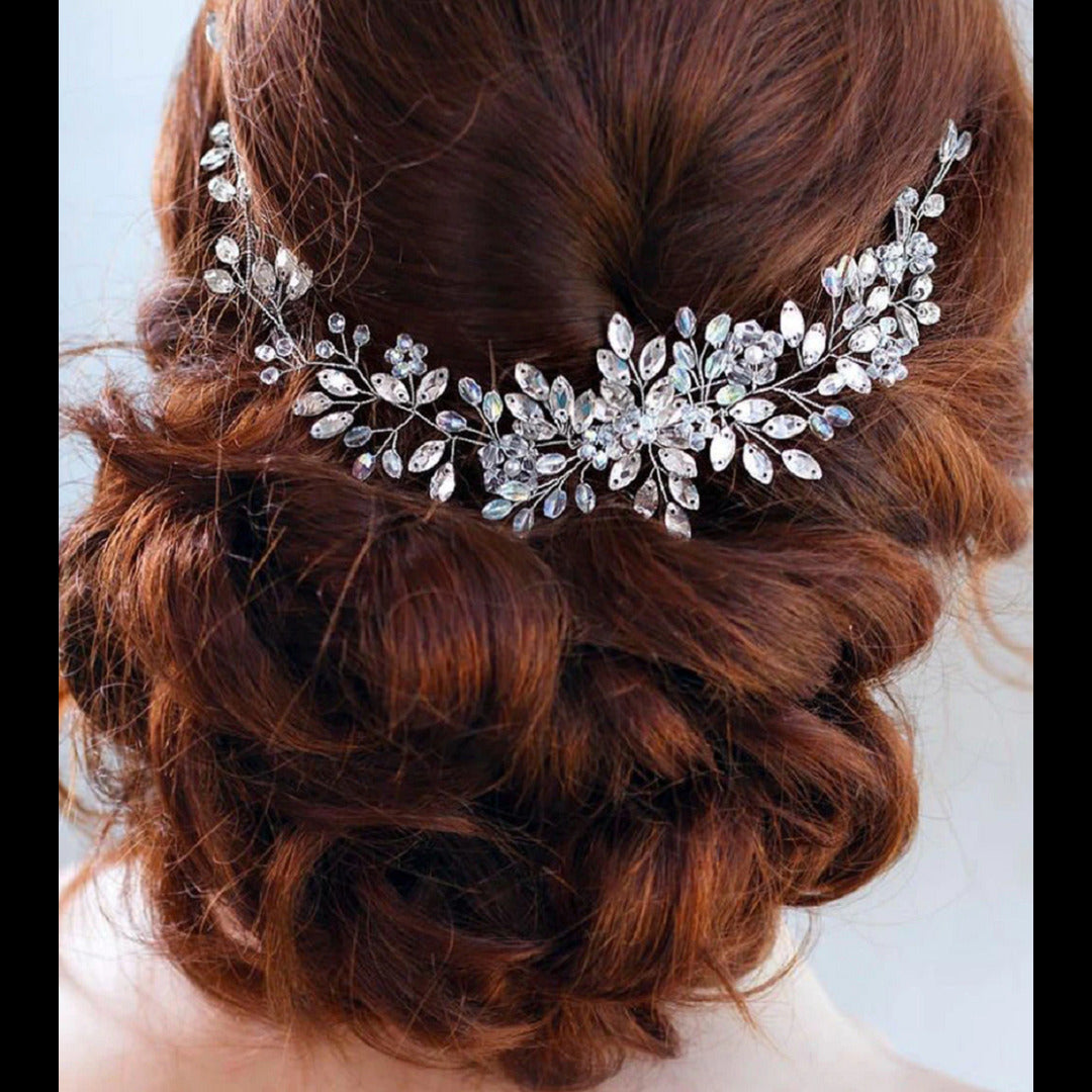 Proplady Wedding Zircons Embellished Metal Hair Tiara