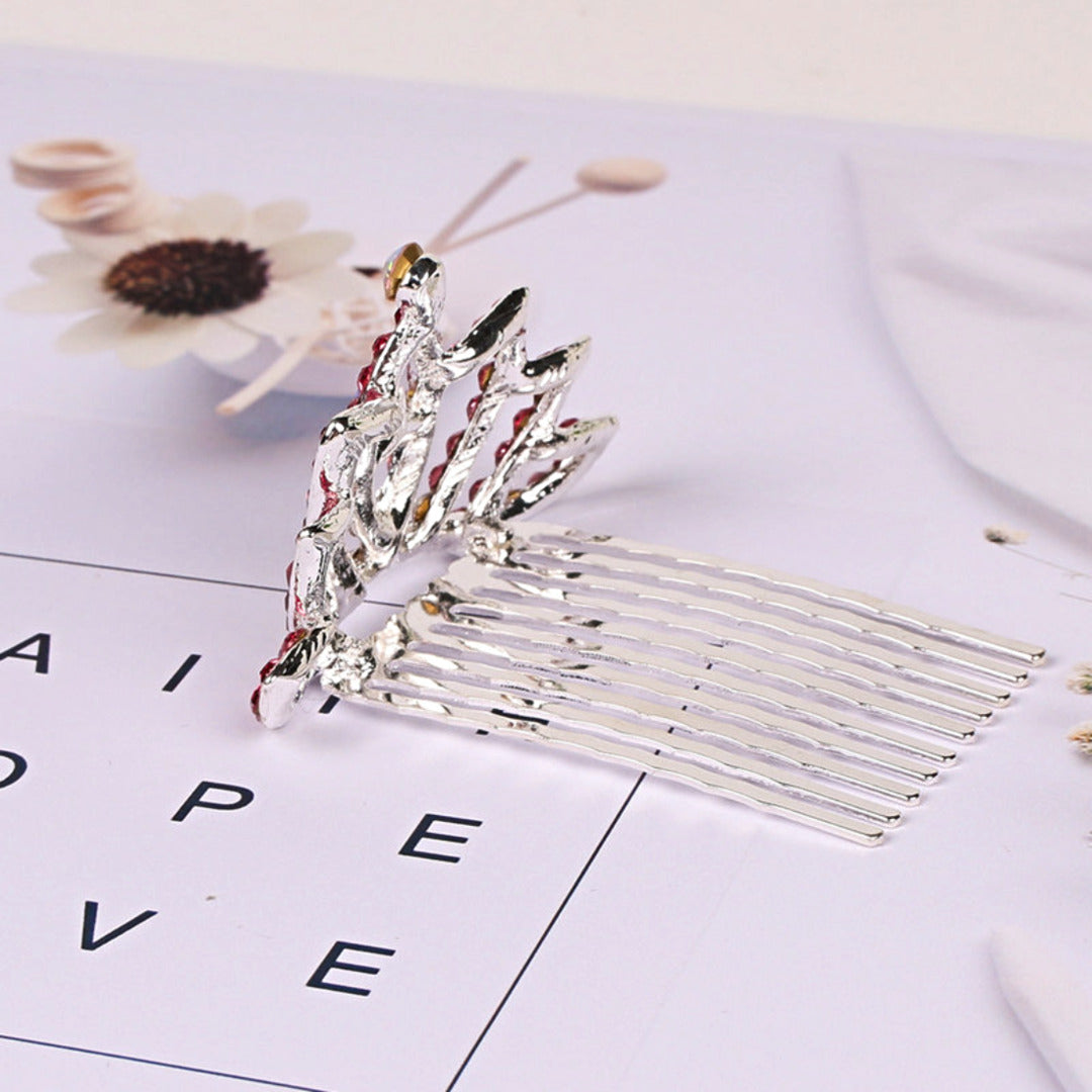 Proplady Silver Embellished Hair Princess Crown