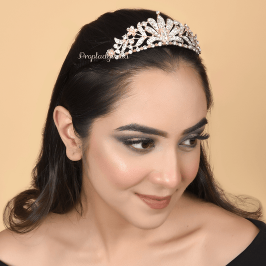 Proplady Designer Golden Embellished Crown